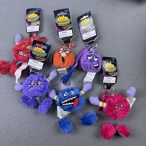Silly Slammers Beanbag Plush Keychains Lot of 6 NEW Old Stock Vintage 90s